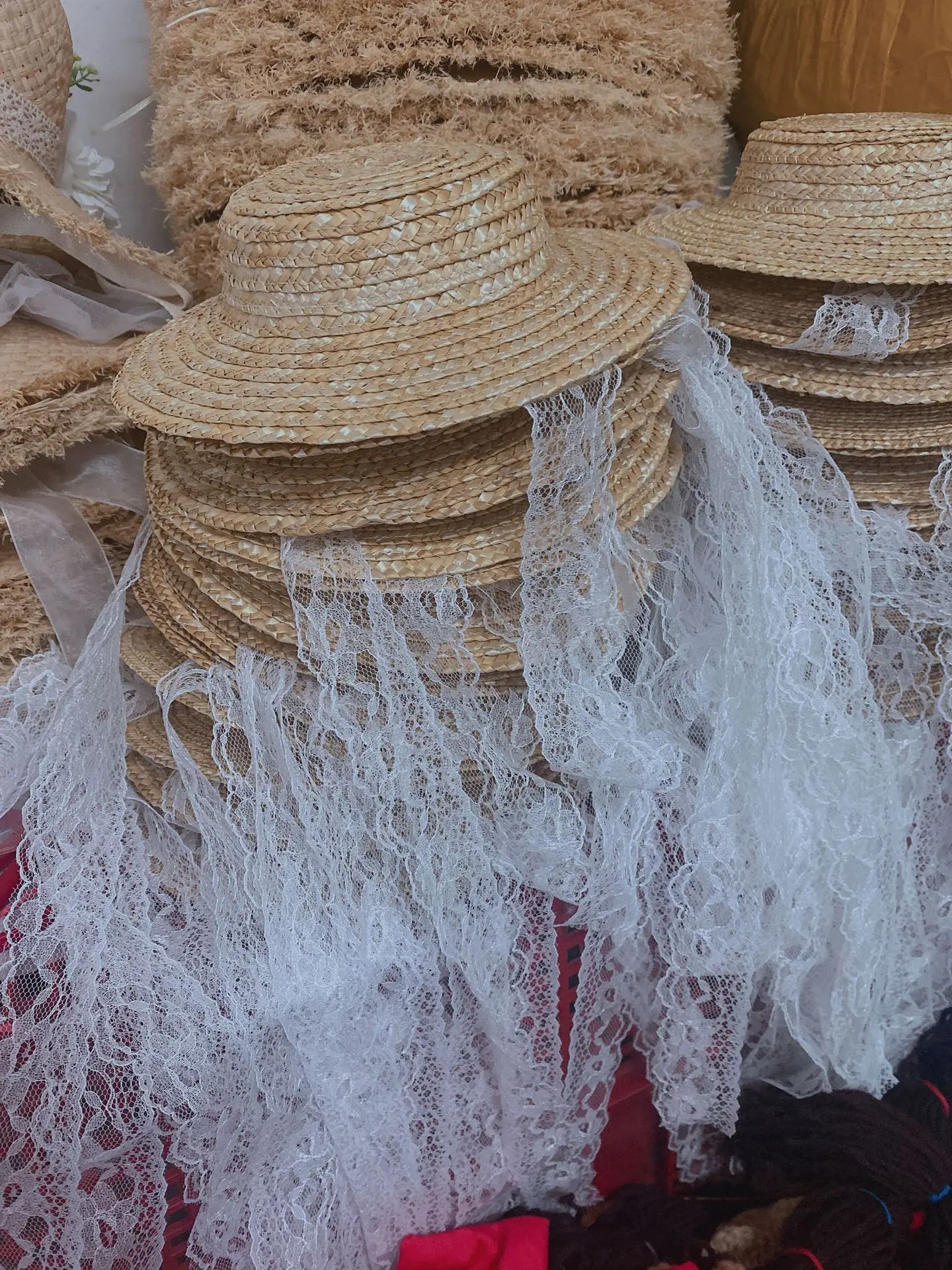 

Summer girls fashion lace straw hats Kids cute sunhat children strawhat