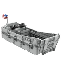 moc 44445 d day wwii landing craft higgins boat diy military building blocks collection education model toys gifts for children