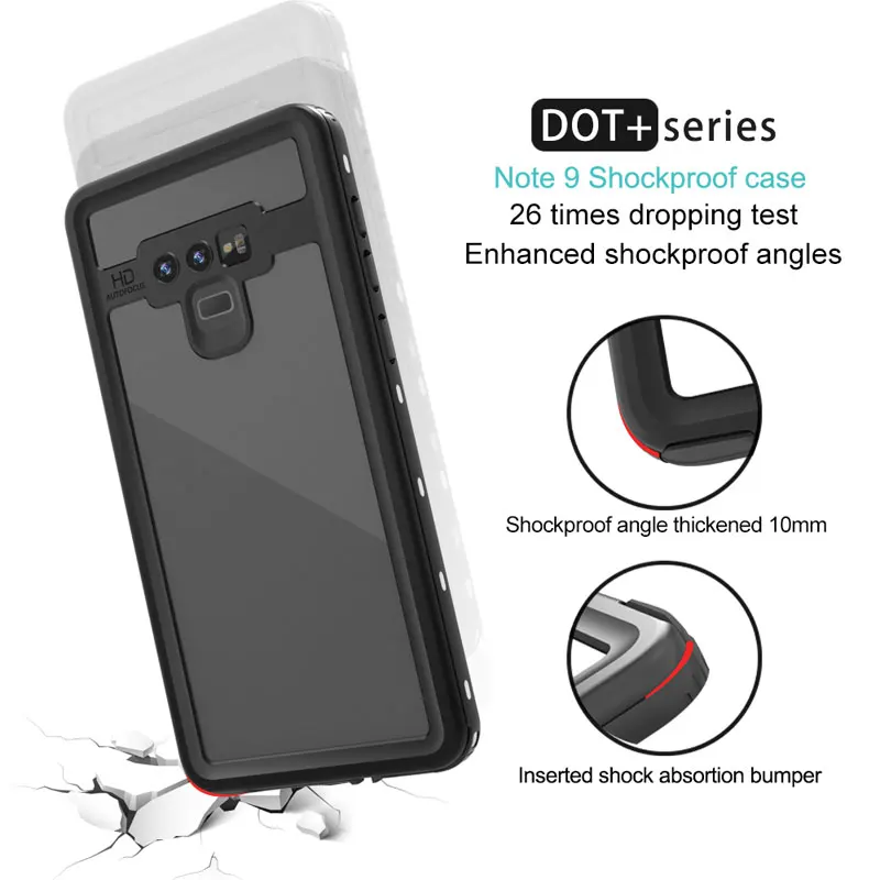 Redpepper Brand Waterproof Case For Samsung Galaxy Note 9 Diving Shockproof All Sealed Design Protective Phone Cover Cases | Мобильные