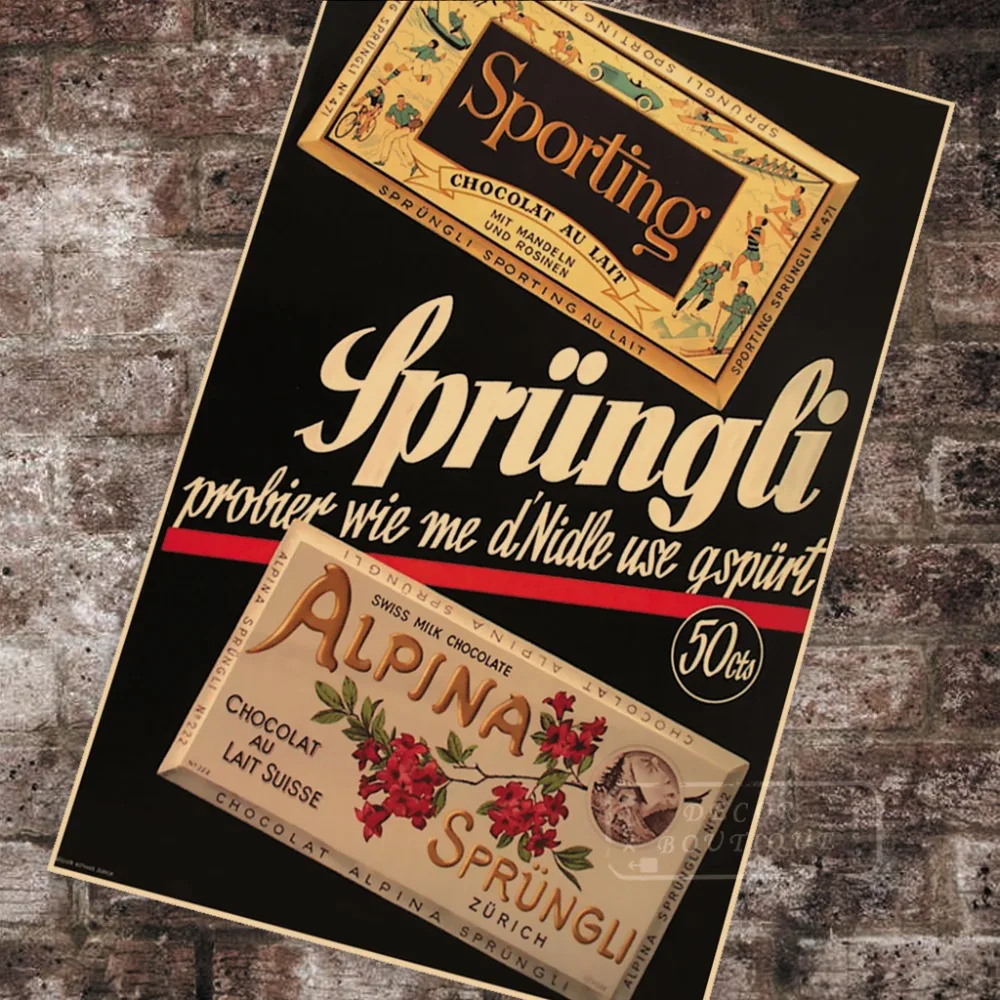 Канва с изображением еды шоколада льда Классическая Картина на холсте винтажные