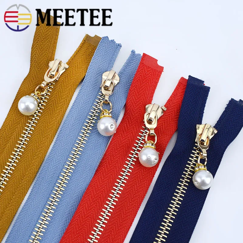 Meetee 85 см 1/2 шт 5 # металлическая молния золотые зубы открывающийся автоматический