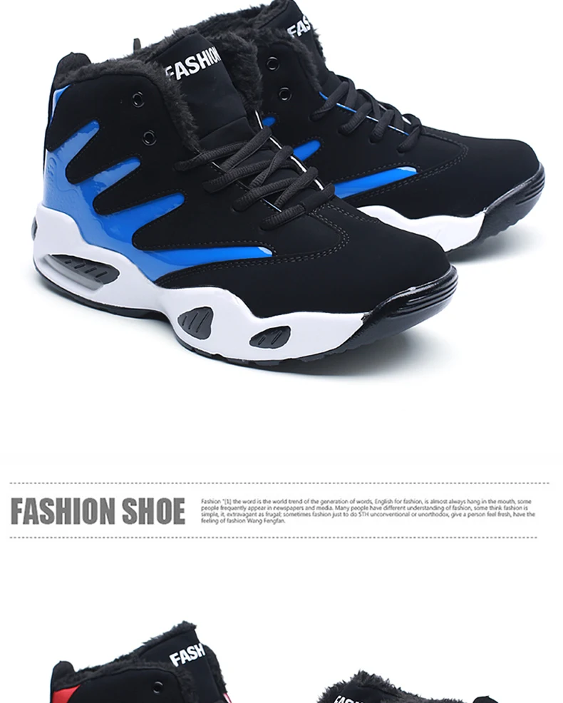 Shoes Men Sneakers Plush Warm Snow Boots Men Boots Fashion Hip Hop Shoes Men Sneakers Casual Shoes tenis masculino adulto AODLEE