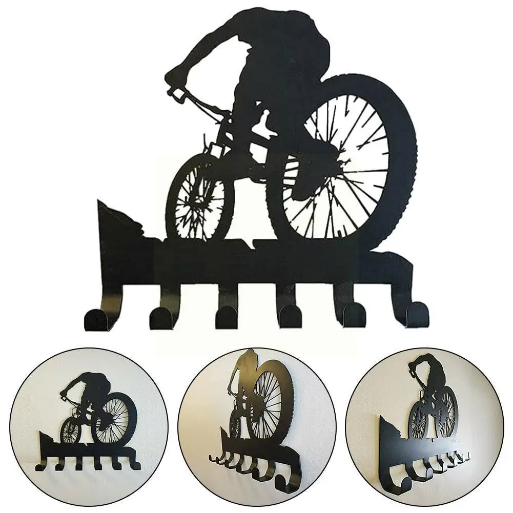 

Wall Hanging Holder 6-hooks Punch-free Mountain Bike Bicycle Coat Hook For Hanging Clothes Hat Scarf Hanger Rack Wall D J3z9