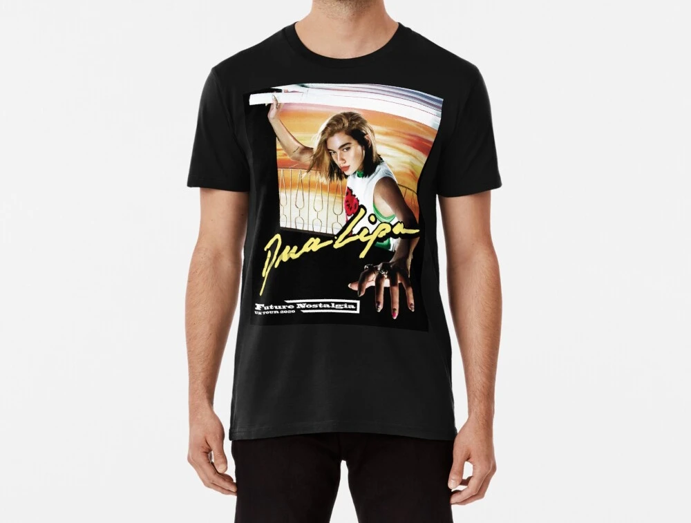 Мужская и женская футболка с принтом dua uk lipa tour 2020 future ностальгия panglaris tshirs
