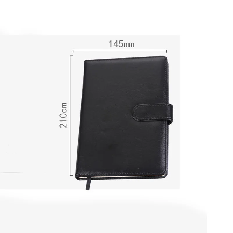 

1 Pcs Leather Notebook High Quality Business Meeting Diary Book Black Stationery Thick Notebook K1486 K