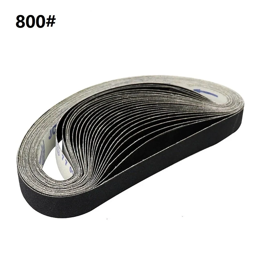 

10 Pcs /set Grit 400# 600#800#1000# Silicon Carbide Sanding Belts Sandpaper Abrasive Bands For Wood Soft Metal Polishing