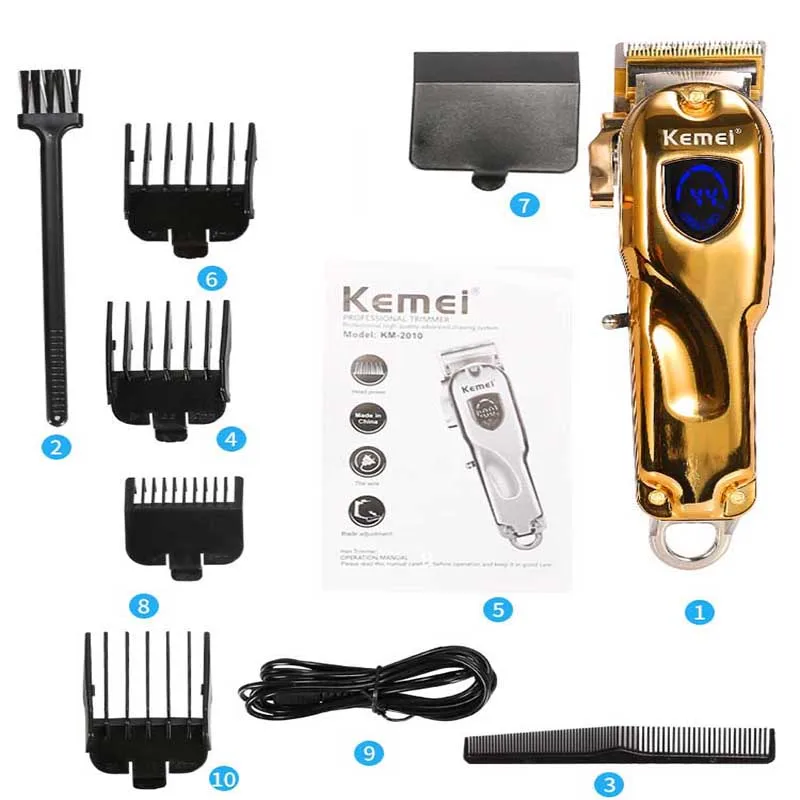 

Электрическая машинка для стрижки волос от Kemei, триммер для волос, Беспроводная Машинка для стрижки волос, портативный высокомощный парикма...