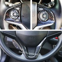 abs carbon fiber for honda hr v hrv vezel 2015 2016 2017 accessories car steering wheel cover trim inner sticker car styling