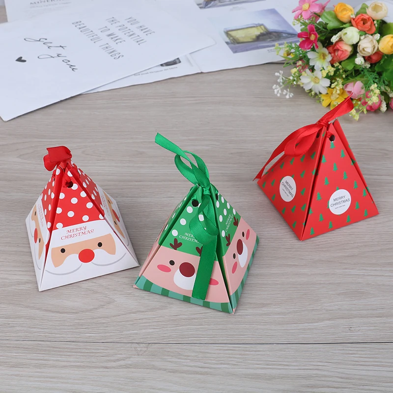 10 шт./компл. с Рождеством конфеты коробка мешок Рождественская елка Подарочная