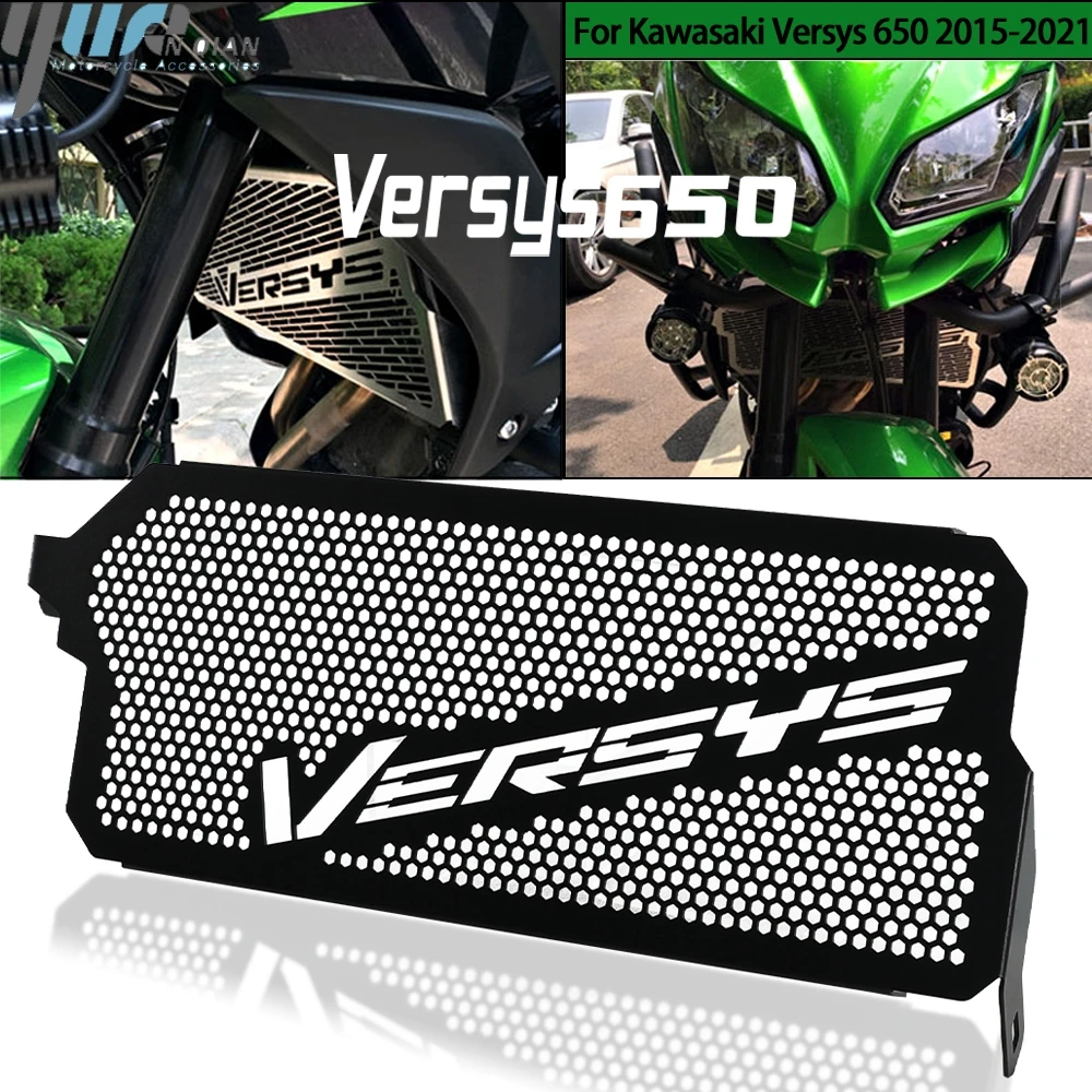 

Motorcycle Aluminum Accessories Radiator Grille Guard Cover Protector For Kawasaki Versys 650 2015 2016 2017 2018 2019 2020 2021