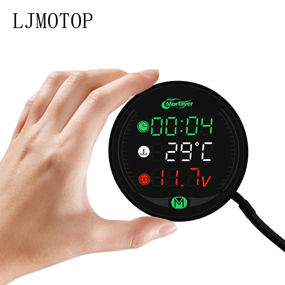Мотоциклетный измеритель светодиодный дисплей Водонепроницаемый вольтметр