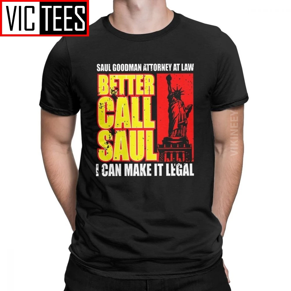 Футболка Better Call Saul Мужская хлопковая футболка с круглым вырезом и юмором Новое