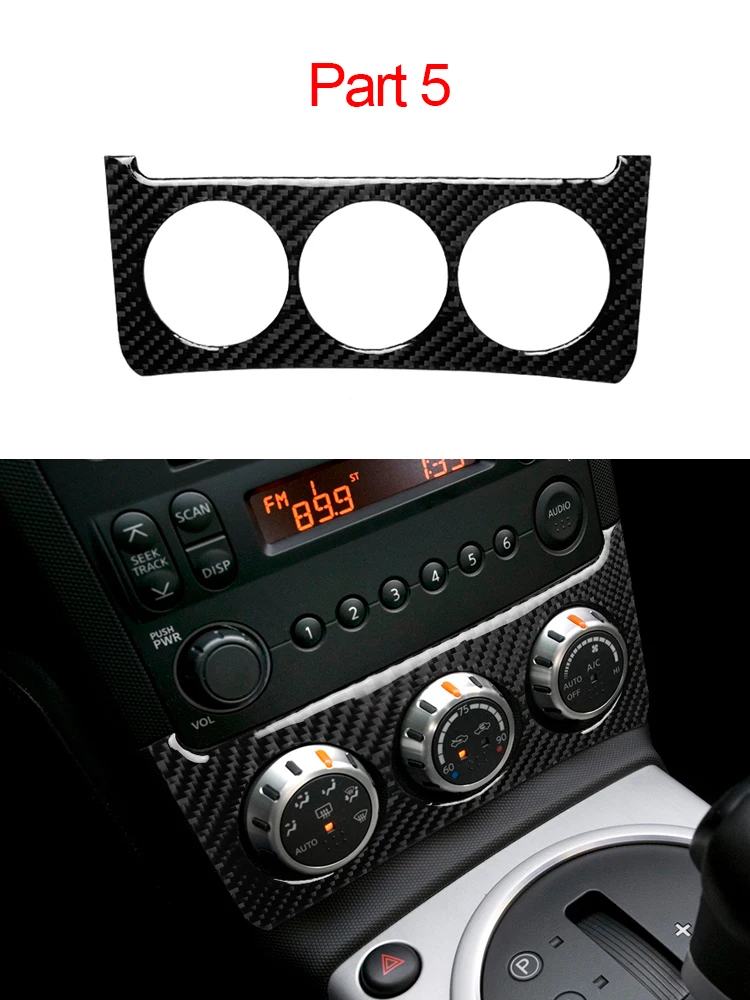 

Real Carbon Fiber Dashboard interior molding trims Inner decorative Stickers for Nissan 350Z