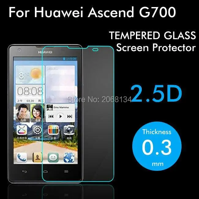 Закаленное стекло 9H для Huawei Ascend G700 Оригинальная защитная пленка Передняя