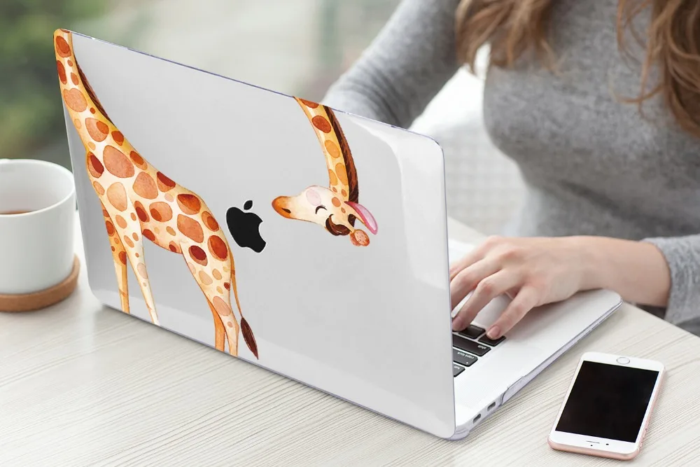 Жесткий чехол Crazy Design с цветочным рисунком жирафа для Macbook Air 13 A1932 Pro 13 Touch Bar A2159 16 дюймов чехол для ноутбука A2141