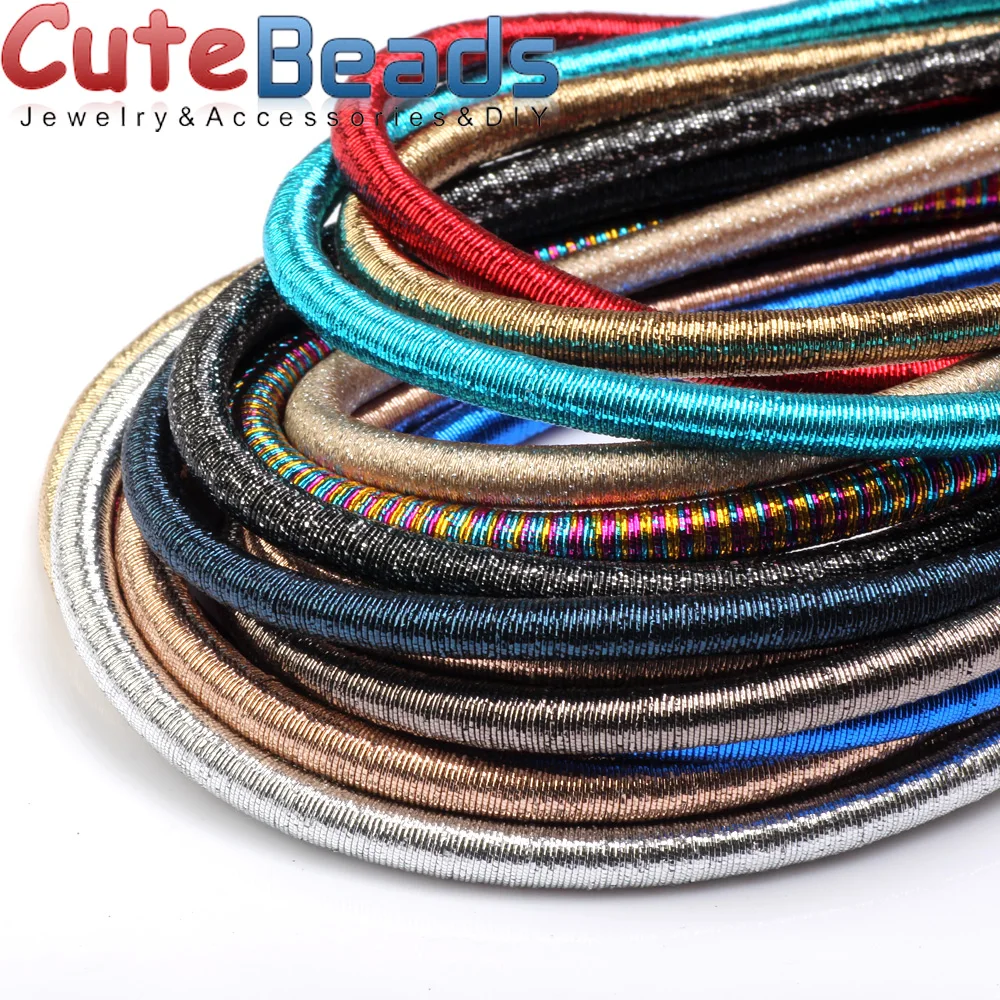 Бесплатная доставка 8 мм 46 см искусственный шелк цветной шнур прорезиненная