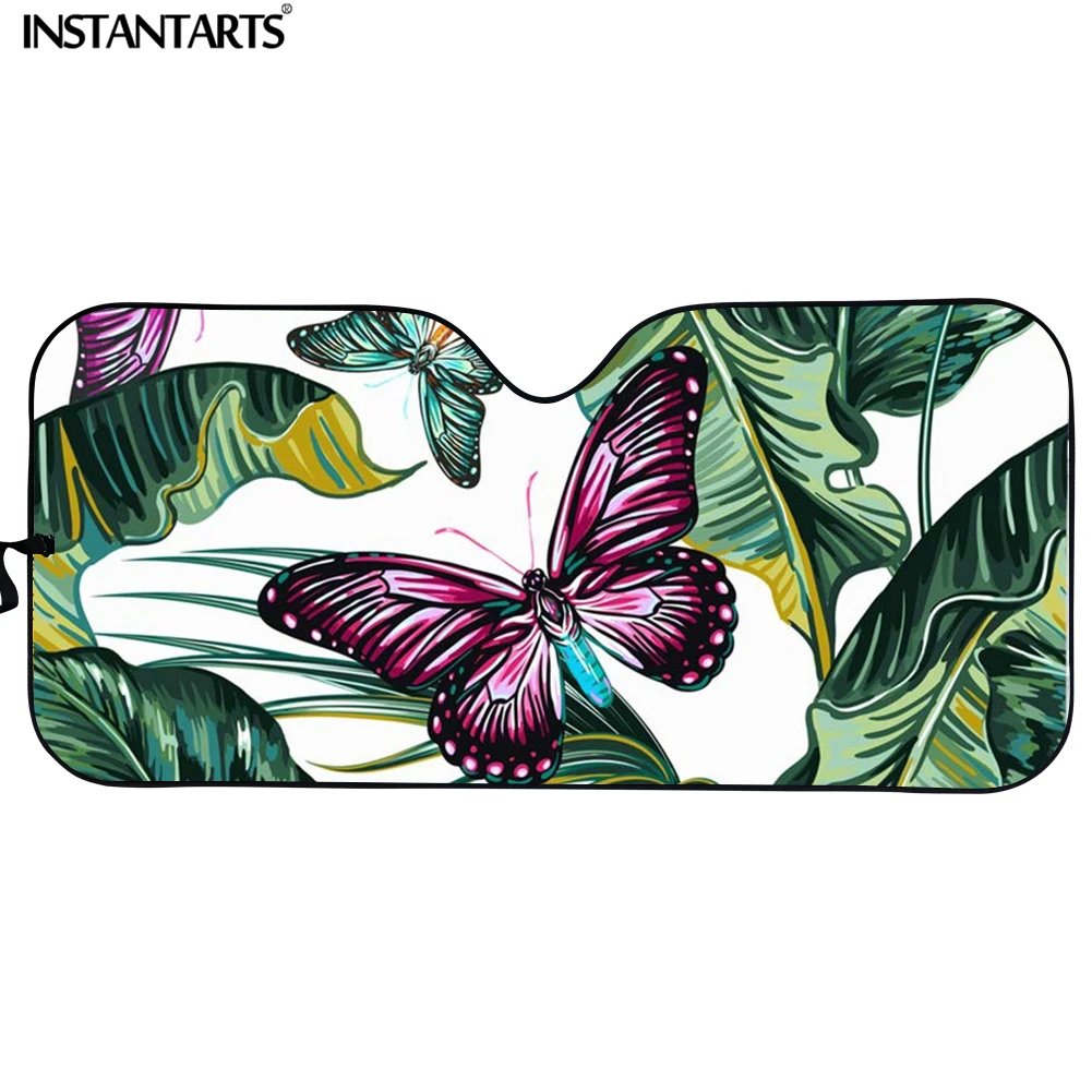 

INSTANTARTS Butterfly Design Auto Windshield Sunshade Foldable Universal Anti UV Sun Shade Car Outside Sun&Heat Reflector Visor