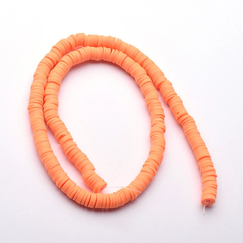 4 мм плоские круглые полимерные глиняные бусины дисковые ручной работы для