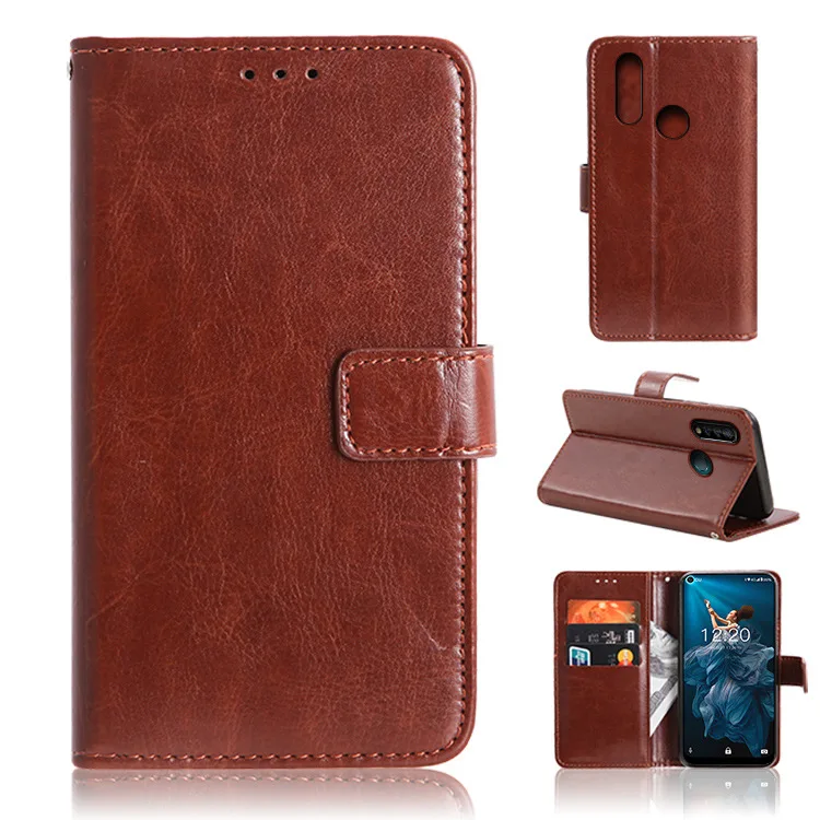 Luxury Business Phone Case For Funda Oukitel C17 Pro Flip Cover Coque Y4800 Mobile Shell With Card Pocket | Мобильные телефоны и