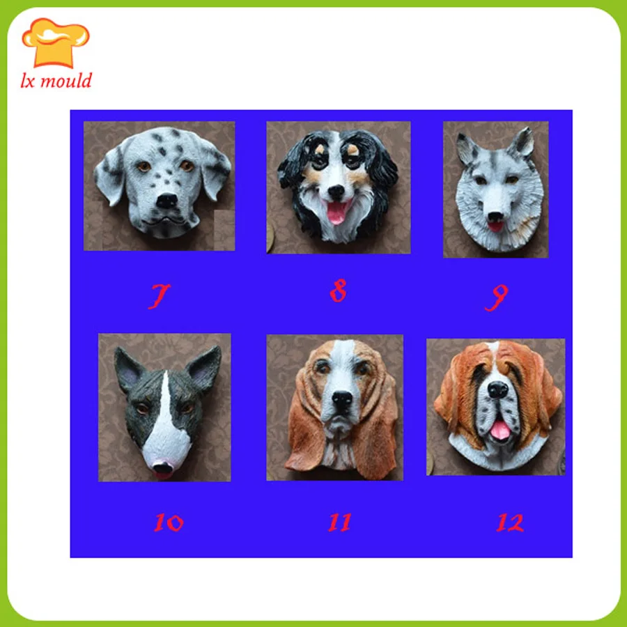 Голову собаки шоколадная Форма торт декоративные силиконовые формы|molds cake