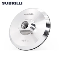 subrilli 4 inch aluminum backer pad 100mm diameter m14 58 11 thread backing plate holder for polishing pad angle grinder