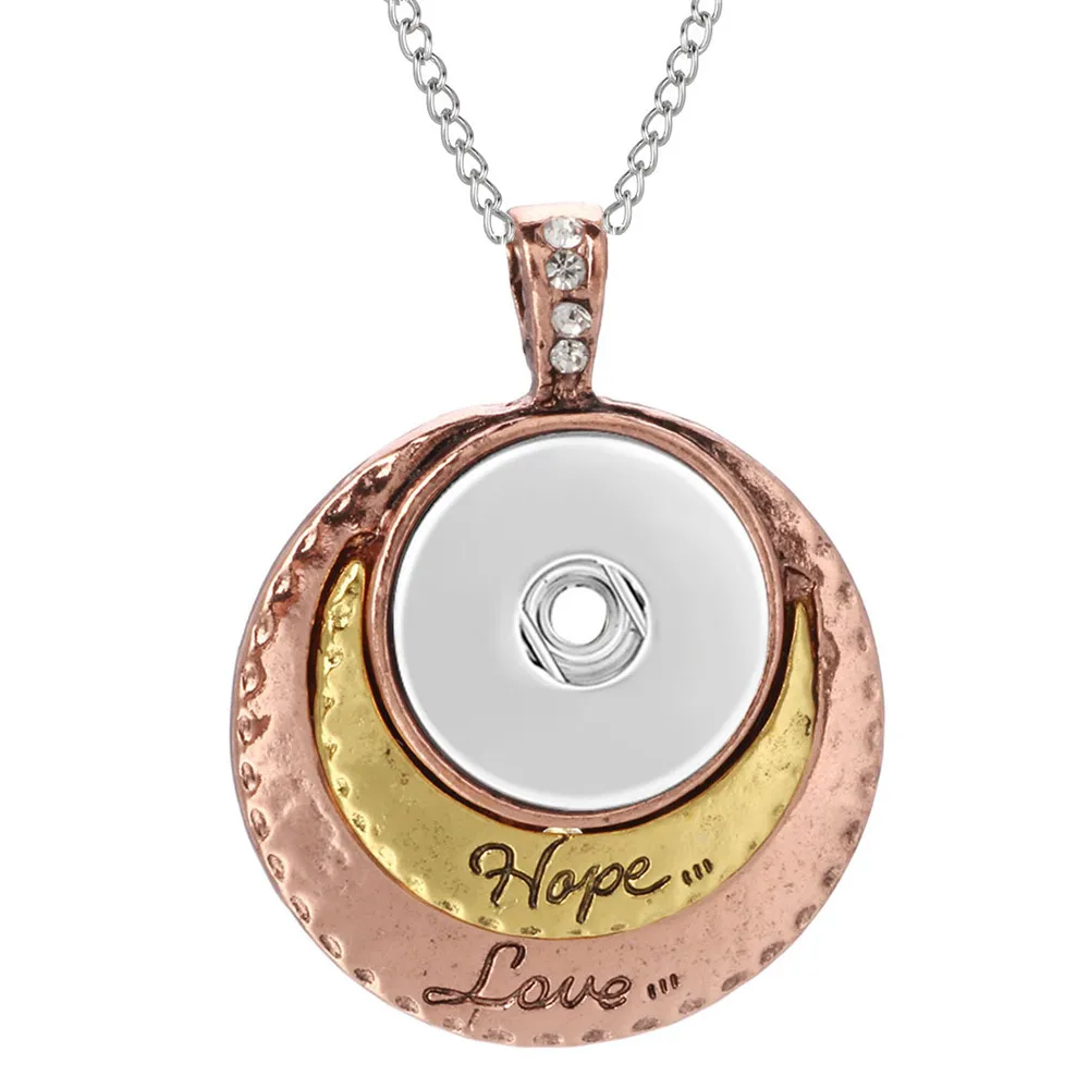 Цепочка с подвеской-защелкой золотого и серебряного цвета 18 мм ZG054 | Украшения