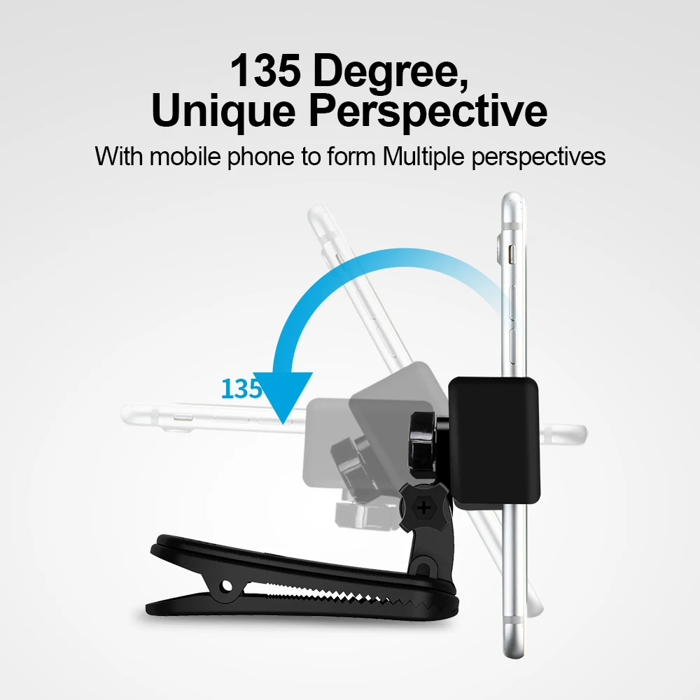 TELESIN с клипсой для факсированная Скоба мобильный телефон держатель экшн-Камеры