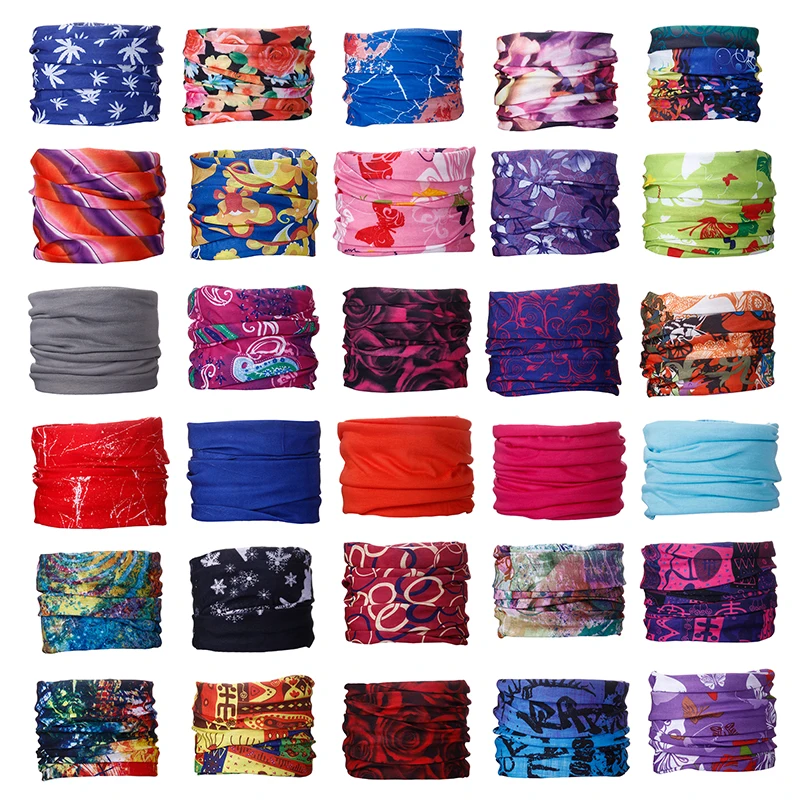 

1PC New Windproof Headband Cycling Bandana Geometric Printing Outdoor Accessories Men Women Sunshade Collar Magic Head Scarf