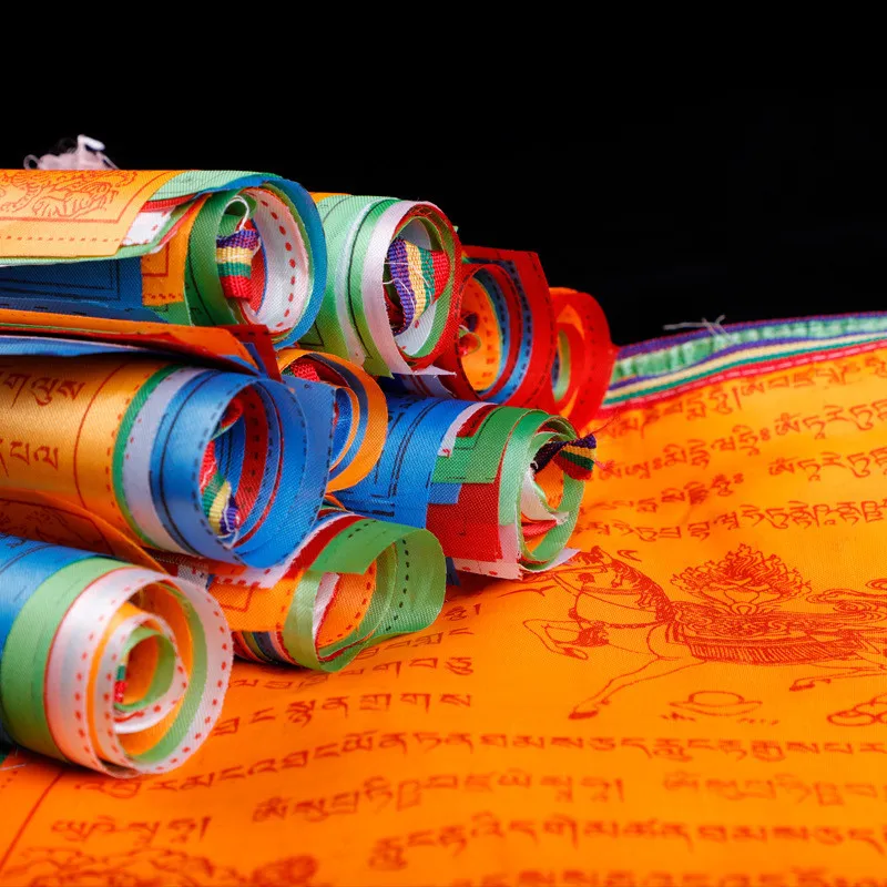 Религиозные флаги Тибетские буддийские товары цветной принт молитвенный флаг