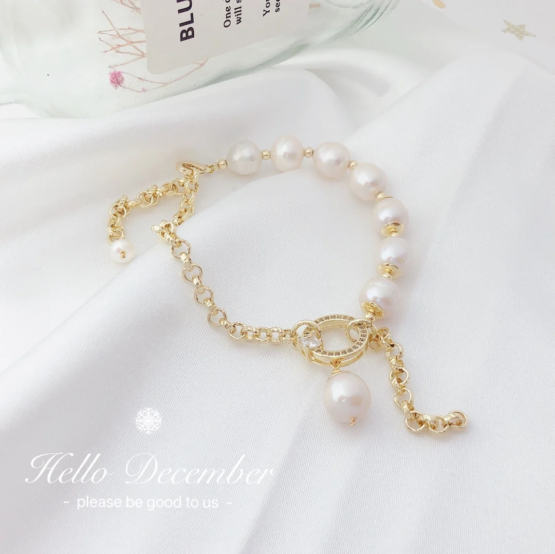 

DAIMI Natural Freshwater Pearl Bracelet 14k Gold Filled Jewelry For Women Gift