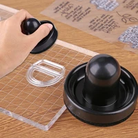 stamping tool with clear acrylic stamp blocks for stamp layering scrapbooking crafts card useful stamping pressure tools