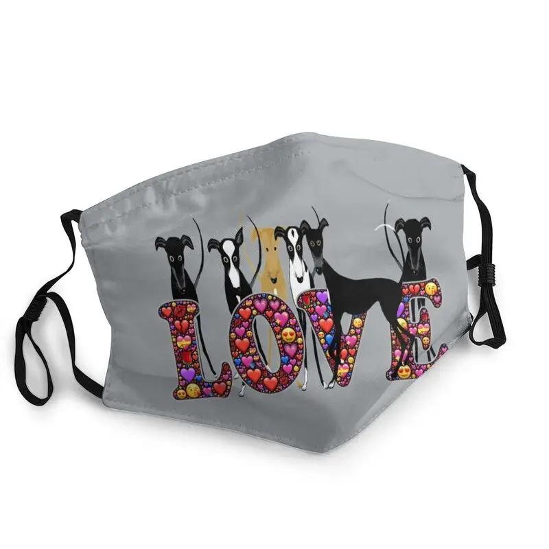 

Дышащая Маска для лица Love Hounds унисекс, маска для защиты от пыли, респиратор