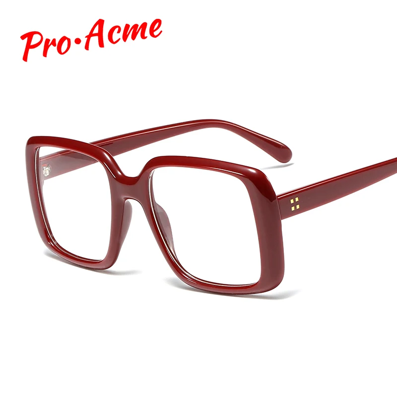 Женские очки в ретро стиле Pro Acme Квадратные прозрачные без диоптрий высокое