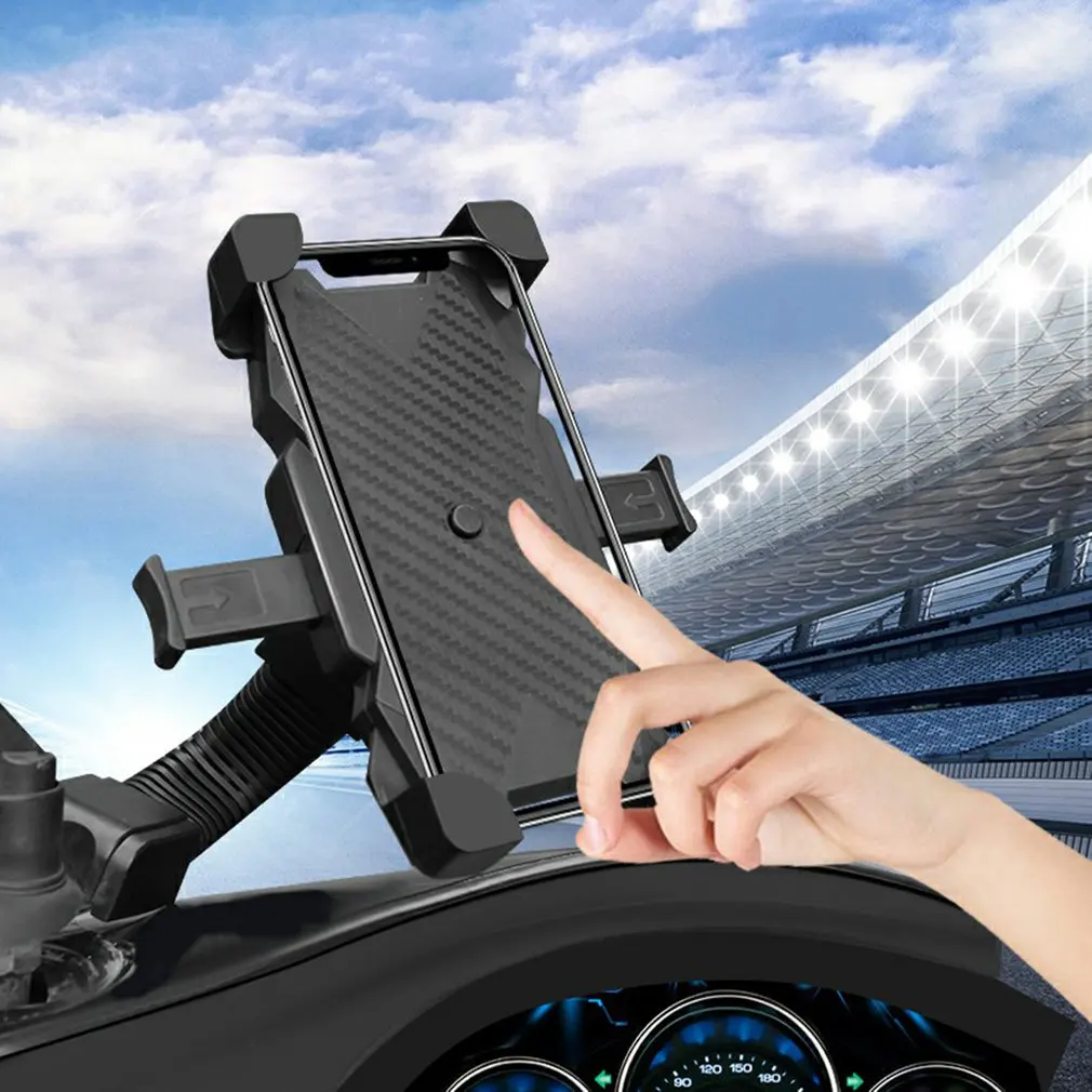 motorcycle bicycle moto bike phone navigation holder support handlebar rearview mirror mount clip bracket for mobile cellphone free global shipping
