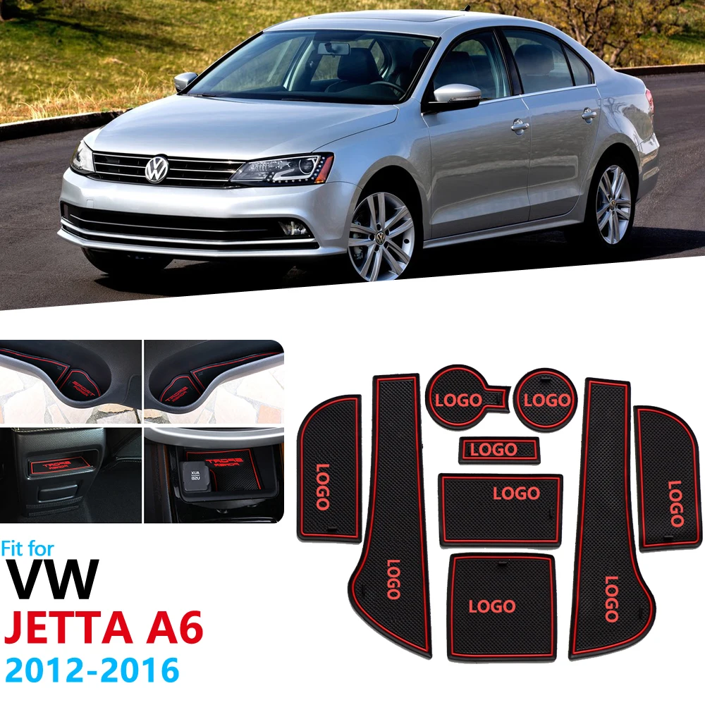 Нескользящий Резиновый коврик для ворот и чашек Volkswagen VW Jetta A6 MK6 2011 2012 2013 5C6 GLI 6