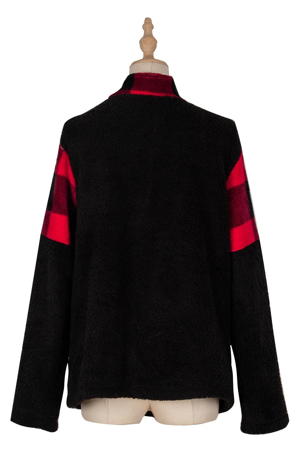 

2020 Women Long Sleeve Plaid Jacket Autumn Winter Oversized Fashion Loose Outwear Warm Fleece Fur Top Streetwear ropa mujer