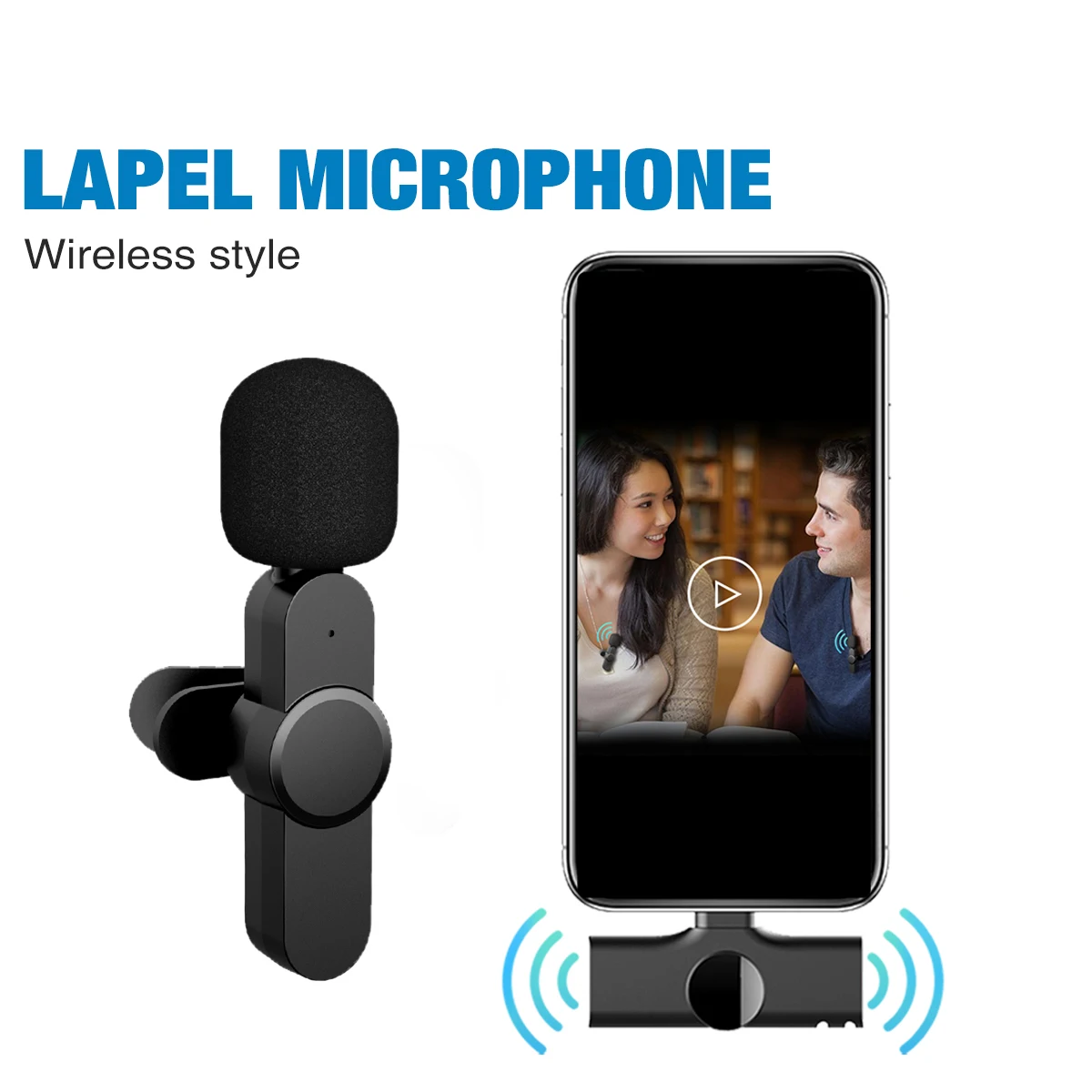 Беспроводной петличный микрофон для iPhone 13 12 11 8 XS XR |