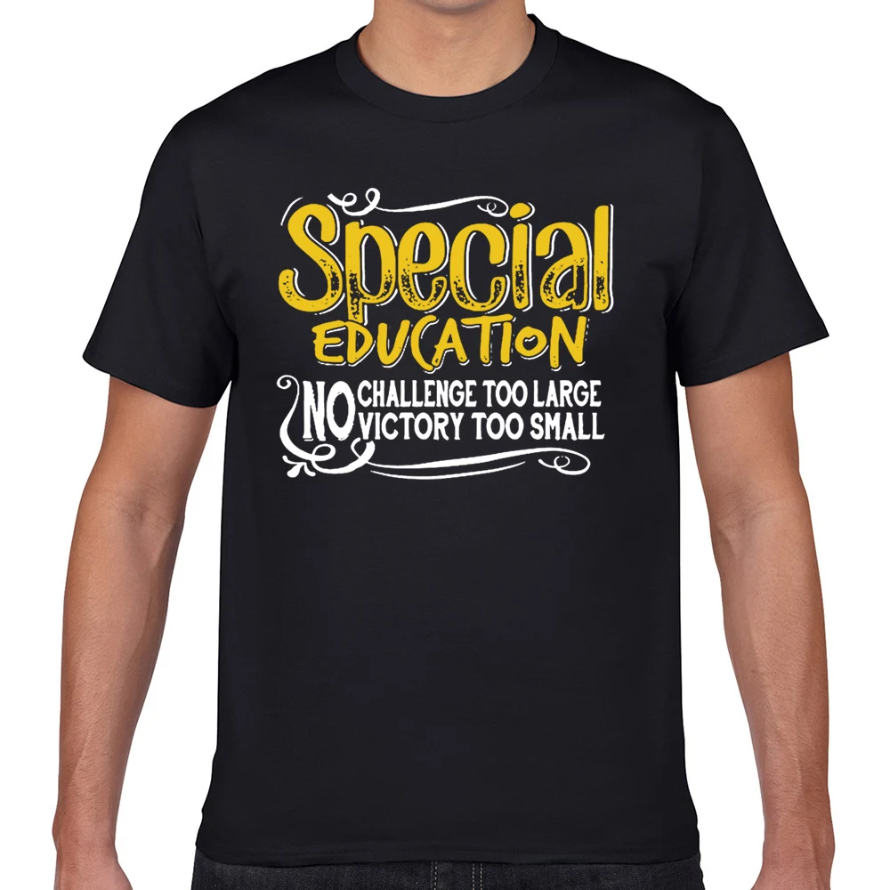 

Tops T Shirt Men special education Design Black Geek Custom Male Tshirt fa005
