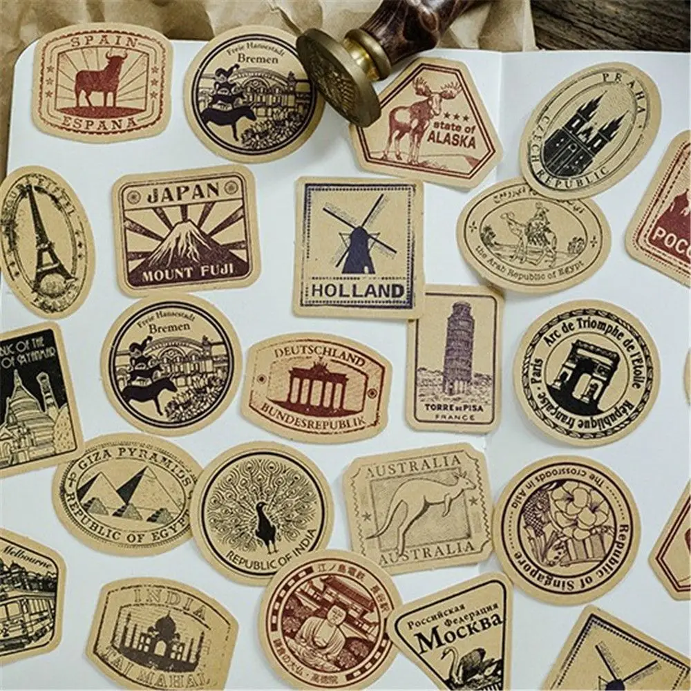 46 шт. канцелярские принадлежности для офиса винтажные наклейки путешествий
