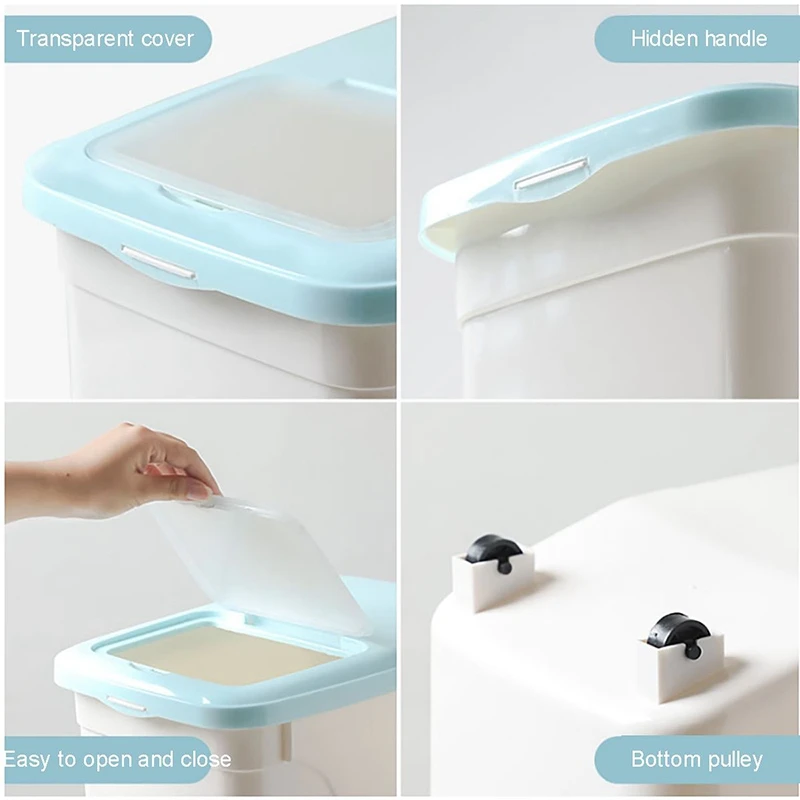 Пластиковый герметичный ящик для хранения риса 10 кг влагостойкий контейнер