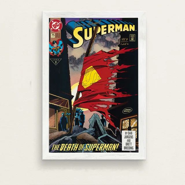 Бэтмен Супермен Чудо-Женщина Лига Справедливости классический DC комикс обложка книги Искусство Живопись Шелковый Холст плакат настенный домашний декор - Цвет: 5