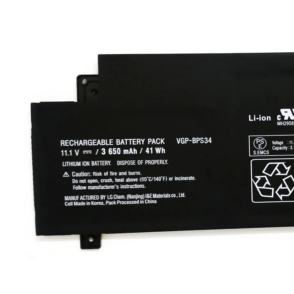 Оригинальный аккумулятор для ноутбука 11 1 В 3650 мАч 41 Вт/ч Φ BPS34 Sony VAIO Fit 15 Touch SVF15A1ACXB