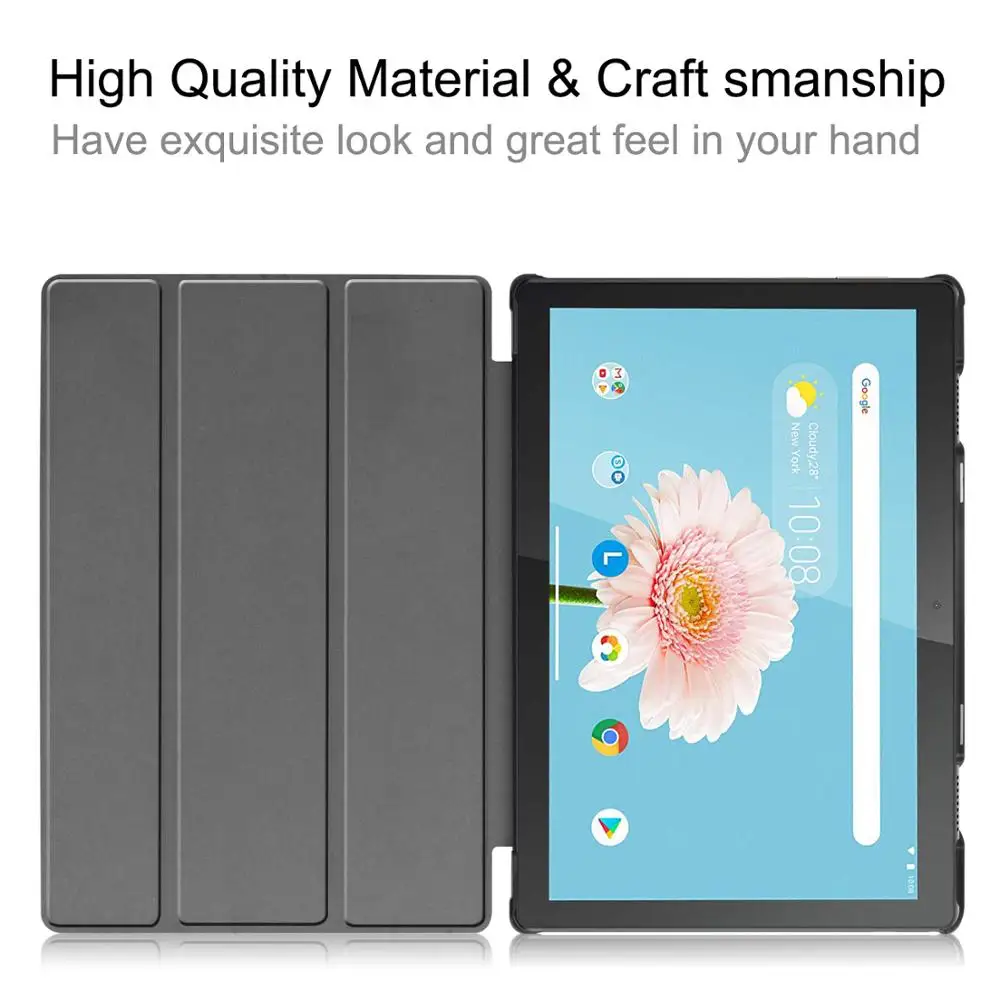 Чехол-книжка для Lenovo Tab M10 TB-X605F TB-X605L 10 1 дюйма Магнитный чехол из искусственной