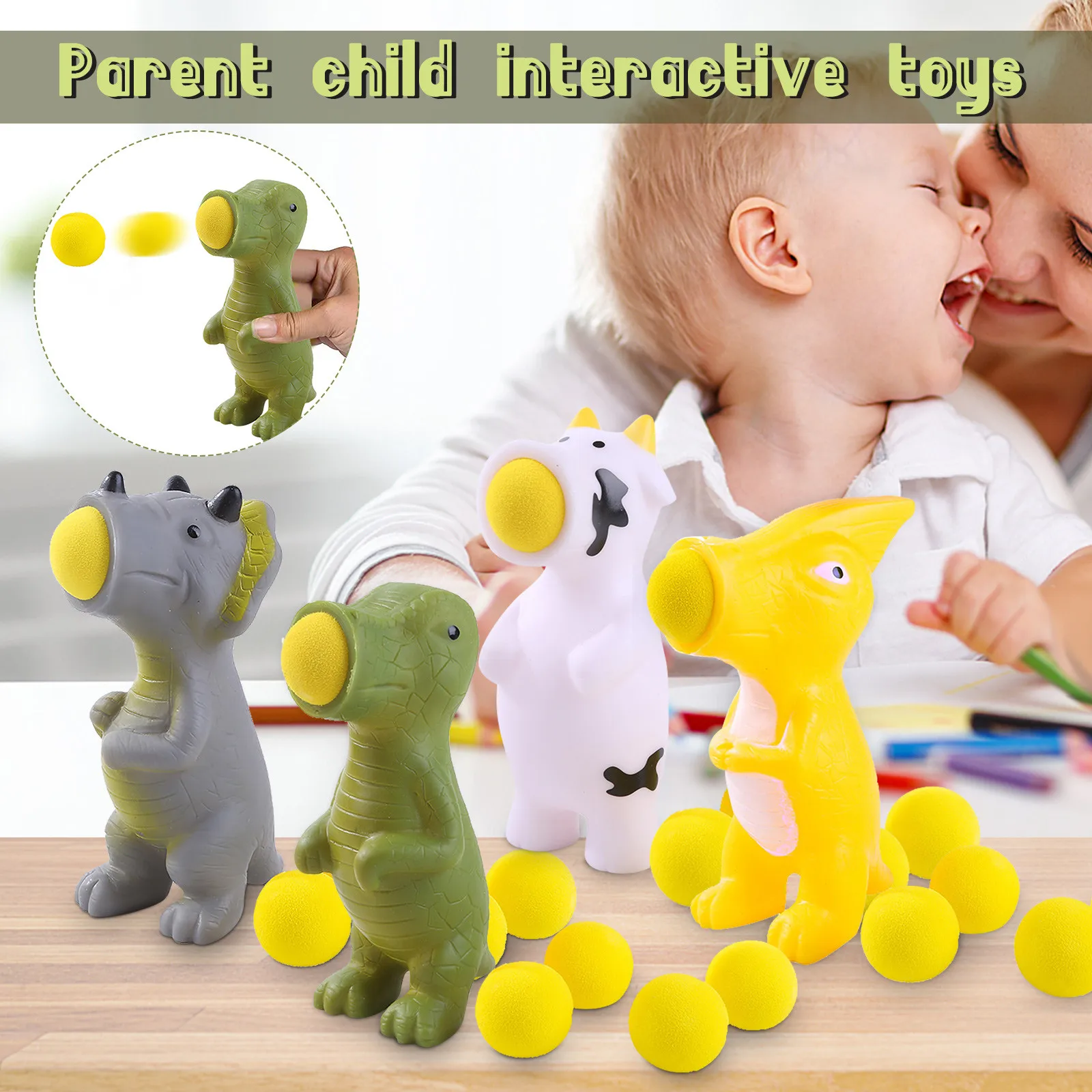 Коровья мяч бластер-Поппер животных Игрушки для дома и улицы с 5 шариками из