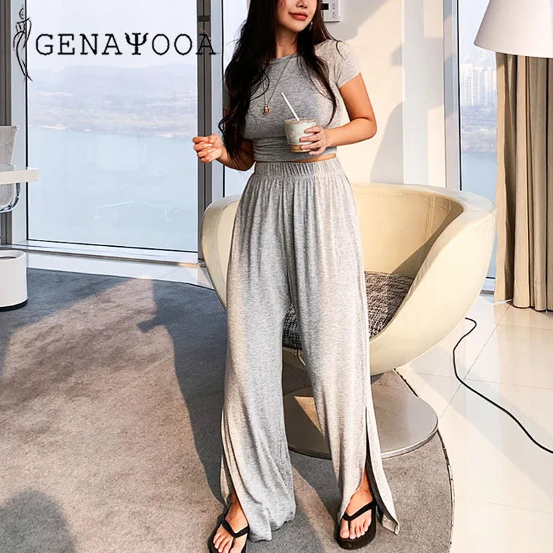 Женский спортивный костюм genayoa укороченный комплект из двух предметов в