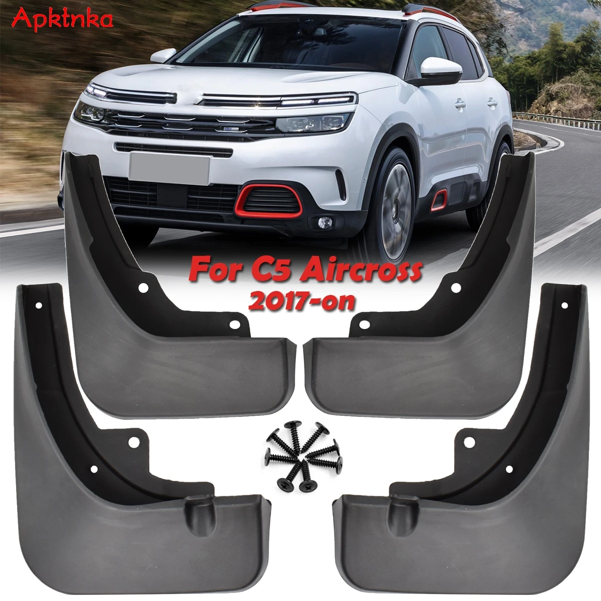 Front Rear Mud Flaps For Citroen C5 Aircross 2017 2018 2019 2020 Mudflaps Splash Guards Flap Mudguards OE/OEM Number 1636054780