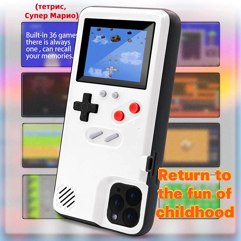 video game case for iphone 13 12 11 pro max x xs xr 6 7 8 6s plus case color screen game for samsung galaxy s20 s21 ultra s10 free global shipping