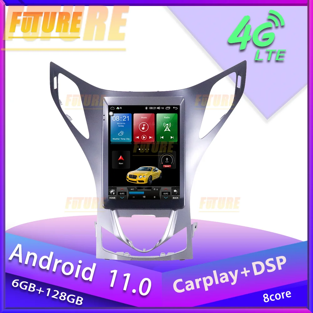 

128G Android 11.0 For Hyundai Azera 2011 2012 Android Car Radio Stereo Multimedia Player GPS Navigation Touch Screen Head Unit