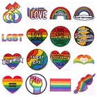 ЛГБТ одежда термо клейкие нашивки на одежду наклейки гордость геи ПОЛОСЫ РАДУГА утюгом на Вышивка нашивки значки на рюкзак