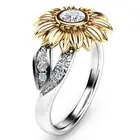 Uloveido 925 пробы Серебряное кольцо в двух оттенках золота кольца с подсолнечником 925 s Изящные Ювелирные изделия для свадебной вечеринки Y759